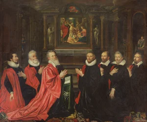 The Corps de Ville Praying Before an Altarpiece of the Nativity